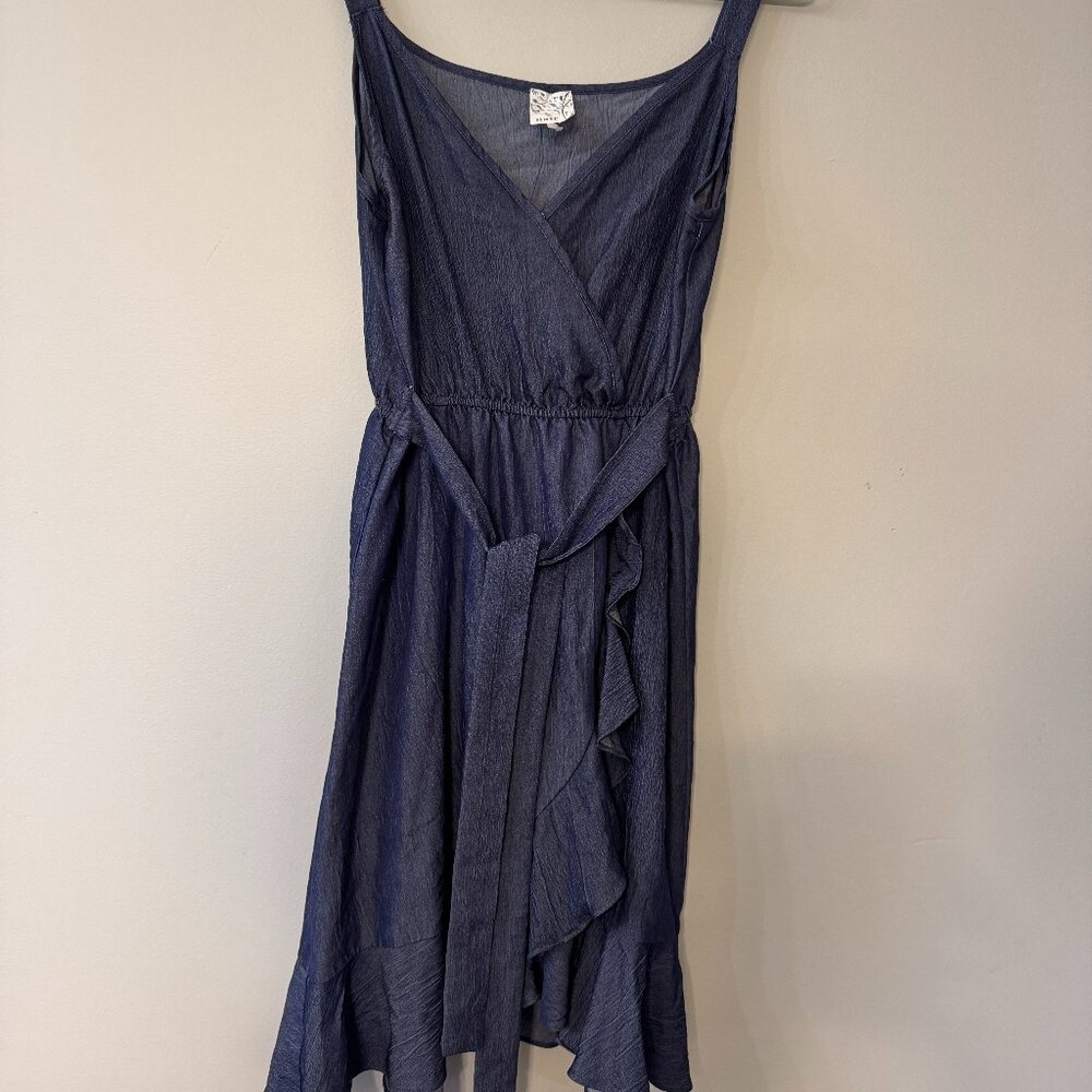Naif Denim Summer Ruffle Dress Size Small. Thin and lightweight!